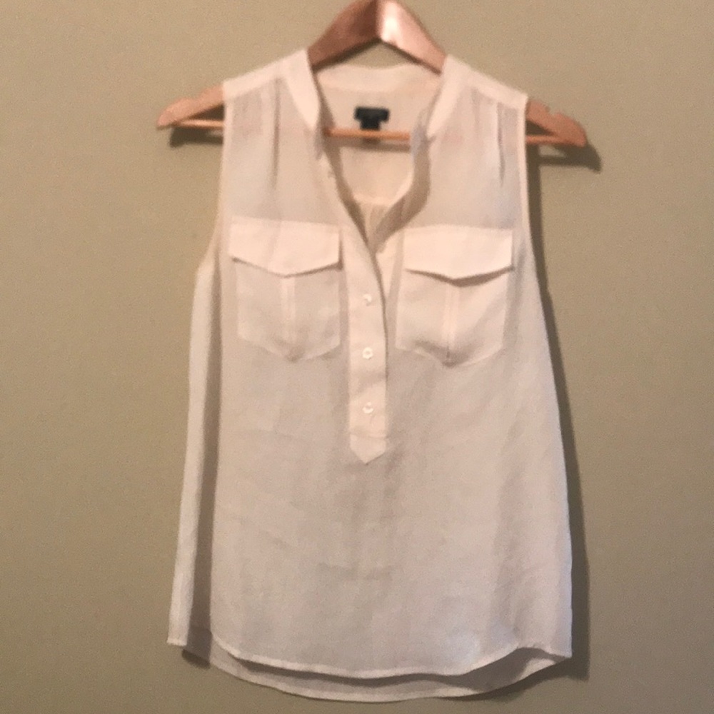 J. Crew sleeveless 1/2 button down